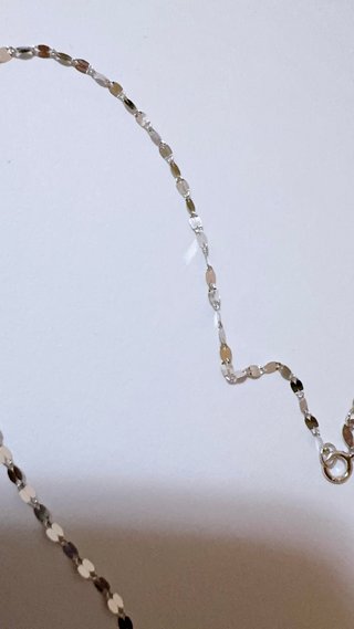 Collana specchiata 45cm in oro bianco 18kt 750