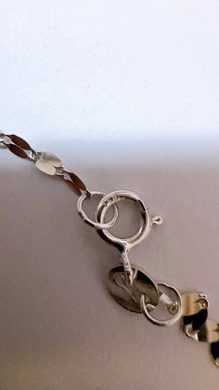 Collana specchiata 45cm in oro bianco 18kt 750