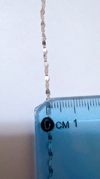 Collana specchiata 45cm in oro bianco 18kt 750