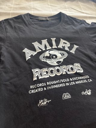 Camiseta Amiri Records Negra Talla M