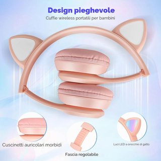 Cuffie Bluetooth con Orecchio da Gatto Cuffia