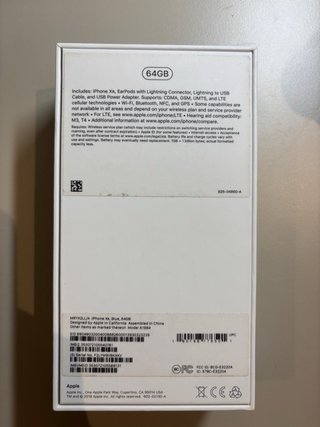 iPhone XR Apple azul con caja