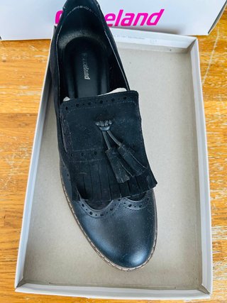 Scarpe Graceland Brogue con nappine nere