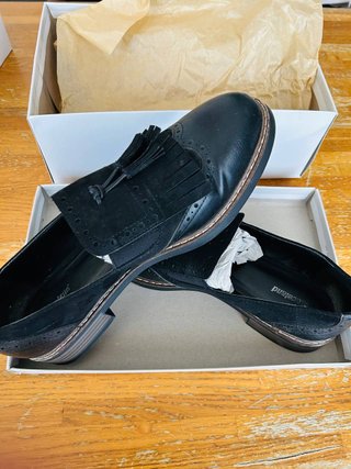 Scarpe Graceland Brogue con nappine nere