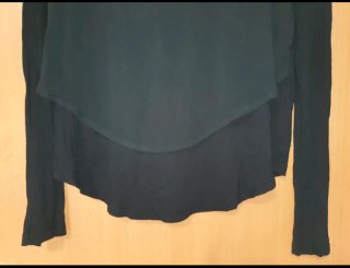 Blusa Camiseta Inside S hombros transparentes
