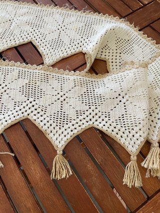 Tappeti all'uncinetto con frange