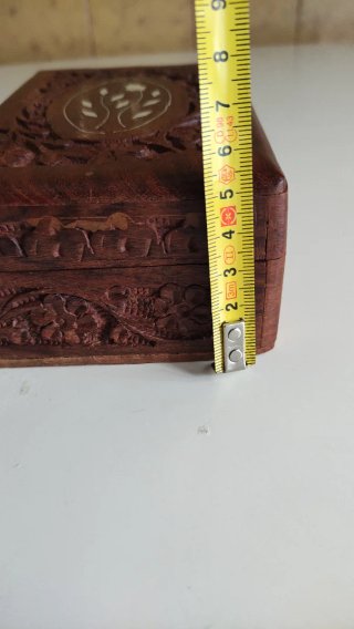 Joyero madera tallada de la  India