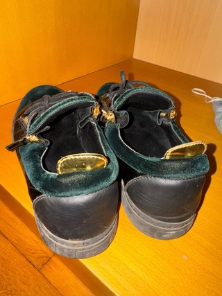 Giuseppe Zanotti Zapatillas Terciopelo Negro/Verde