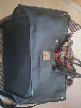 Bolso Pepe Jeans auténtico cuadros con marcas de u