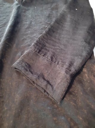 Blusa Marla negra cuello pico manga 3/4 Talla S