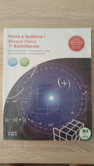 Física y Química I, 1o Bachillerato, lote 2 libros