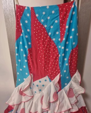 Falda flamenca volantes lunares