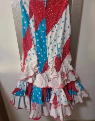 Falda flamenca volantes lunares