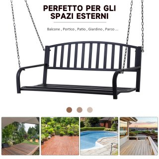 Dondolo Sospeso Giardino con 2 Posti 127x60x47 Cm