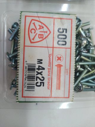 Tornillos M4x25 muebles cajones