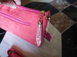 BOLSO CLUTCH CORAL NUEVO CON CORREA