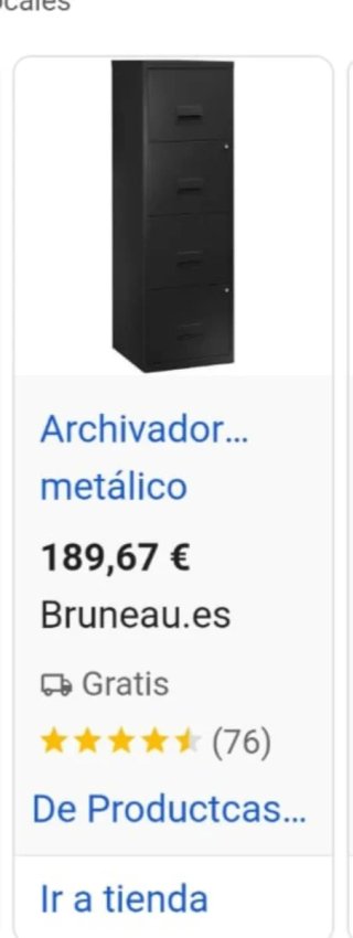 Armario archivador metálico negro