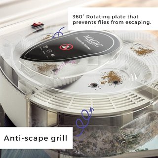 Atrapa Moscas Eléctrico Giratorio 360° a Batería