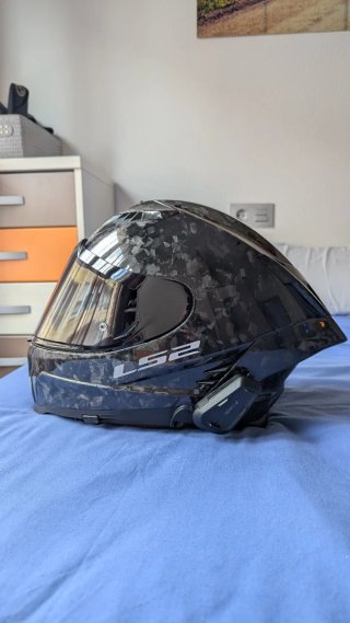 Casco Integral LS2 Carbon Forged Dragon M + cardo