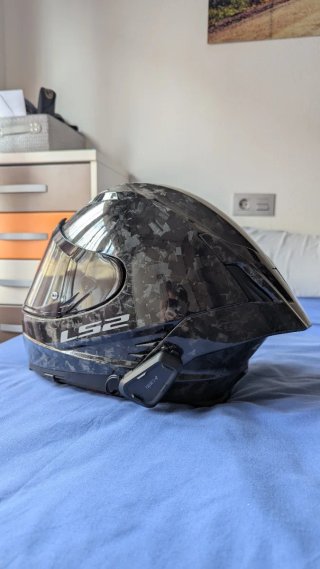 Casco Integral LS2 Carbon Forged Dragon M + cardo