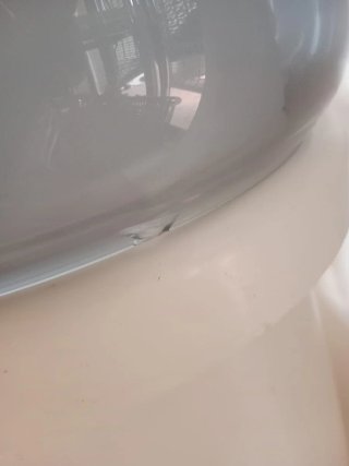 Lampadario Vetro Grigio e Oro
