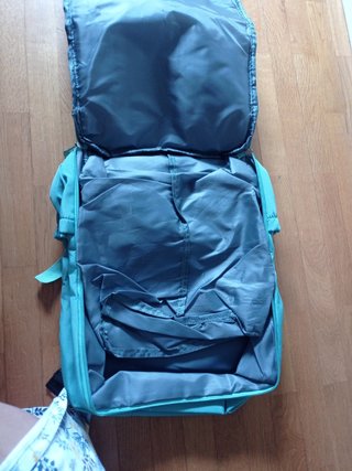 Mochila de viaje color verde azulado