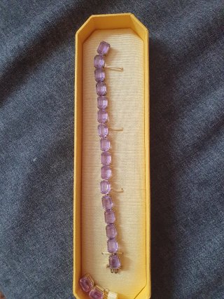 Pulsera Swarovski Milenia Oro y Morado