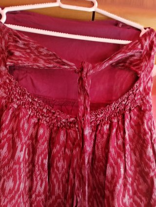 Vestido palabra de honor estampado