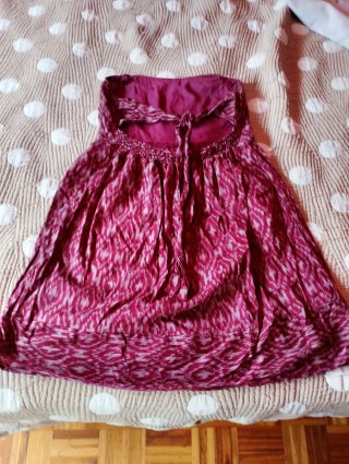 Vestido palabra de honor estampado