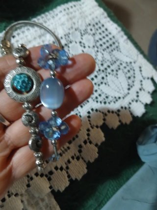 Tris braccialetti Sterling e acciaio con charme