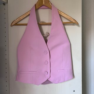 Chaleco halter rosa Mango Talla S