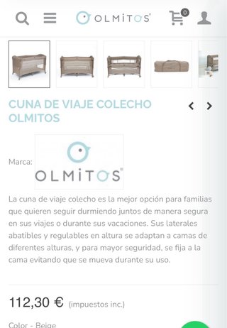 Cuna de viaje plegable