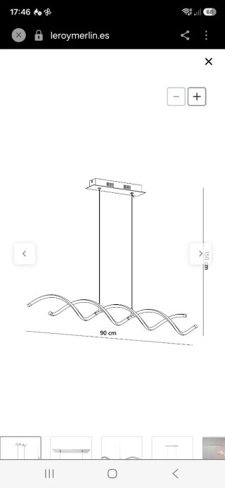 Lámpara Techo LED Diseño Espiral.
