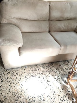 Conjunto 2 sillones y sofá beige