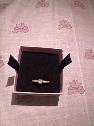 Anillo Pandora Corazón Diamante Blanco