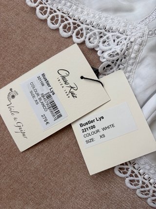 Top bustier Charo Ruiz Lys Blanco XS