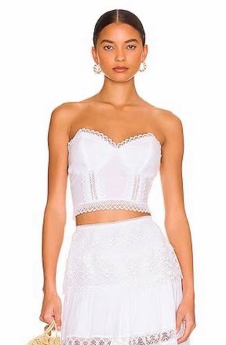 Top bustier Charo Ruiz Lys Blanco XS