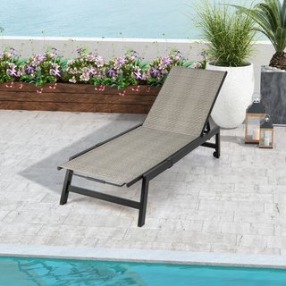 Sofá chaise lounge de metal con ruedas, respaldo a