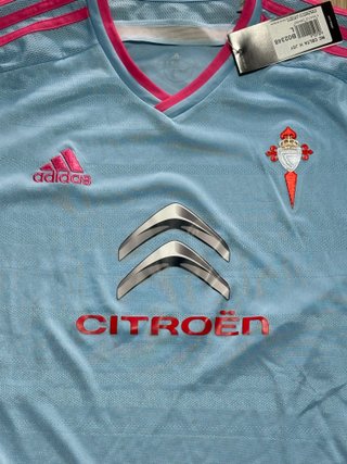 Camiseta Celta Adidas Azul y Rosa Talla L
