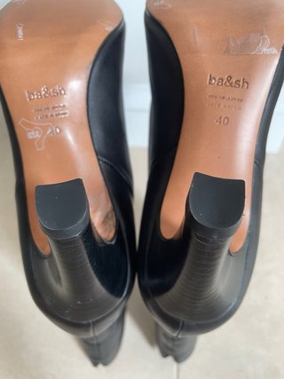Botines piel Ba&sh Negros Talla 40 Mujer