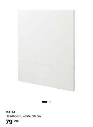 Cabecero de cama blanco de madera invidividual