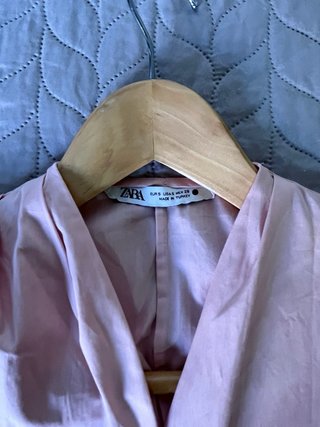 Top Zara Cruzado Rosa Talla S