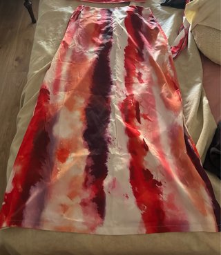 Vestido largo estampado tie-dye