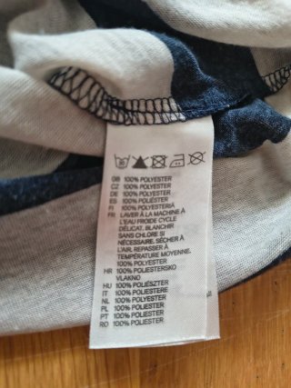Camiseta H&M Rayas Azul y Blanco Talla XS