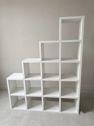 Estantería modular blanca 180x200cm es de plastico