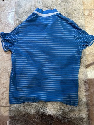 Polo Lacoste originalRayas Blancas Azul Talla 3XL