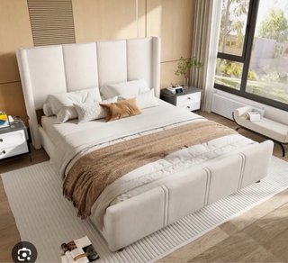 Cama tapizada con cabecero 250x200