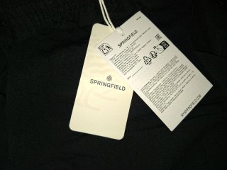Pantalón ancho negro Springfield