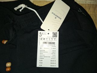 Pantalón ancho negro Springfield