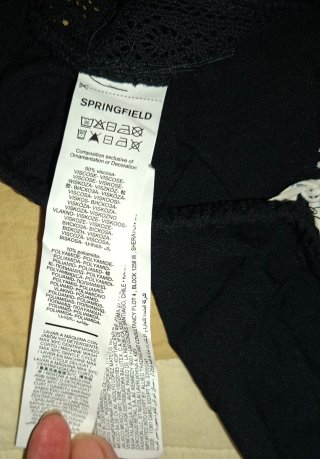 Pantalón ancho negro Springfield